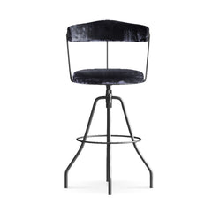 Black#way2furn-faux-fur-iron-frame-swivel-bar-stool-226-bar-area-8
